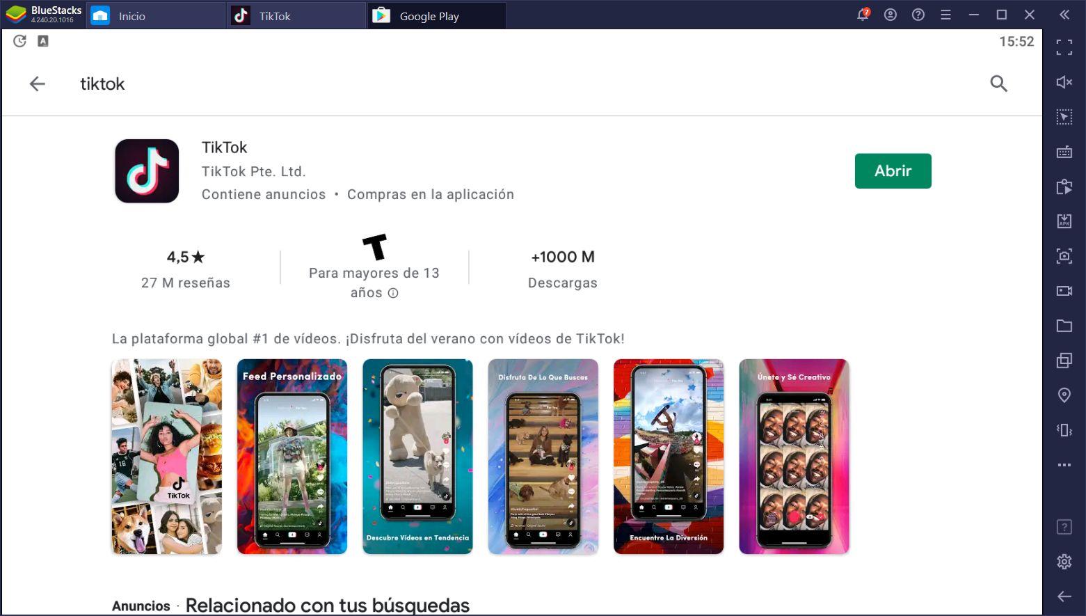 App de TikTok en Windows