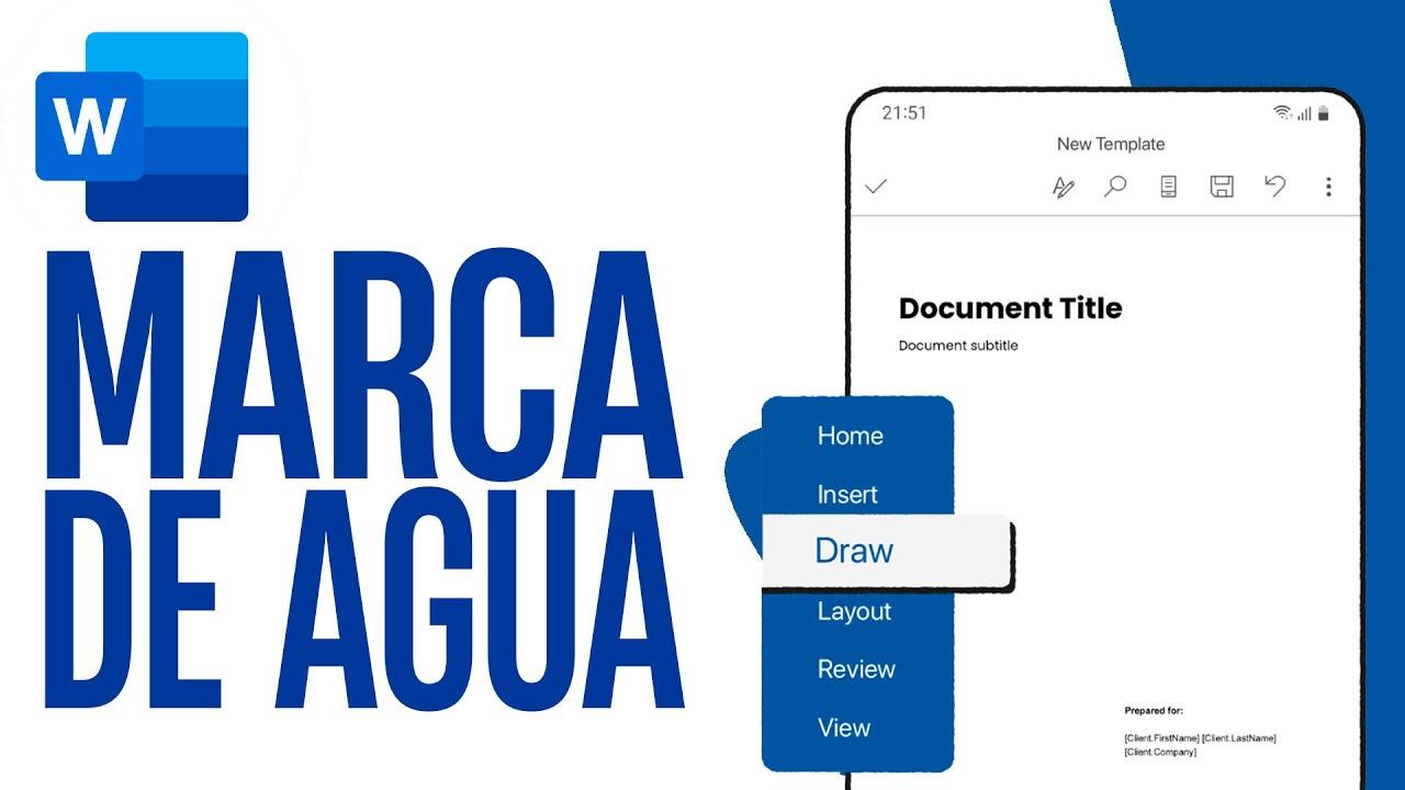 insertar marca de agua en Word