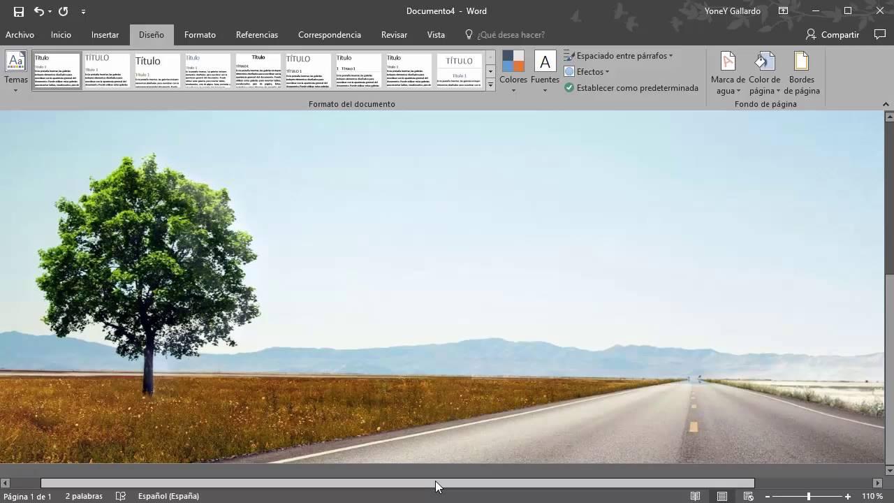 Pasos para insertar imagen de fondo en Word