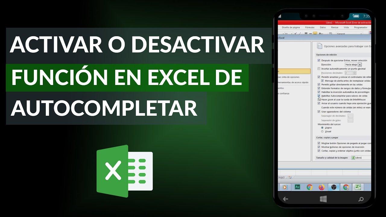 Autocompletar en Office