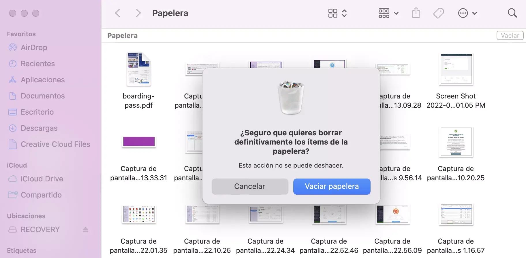 Papelera de reciclaje en Android papelera en Android