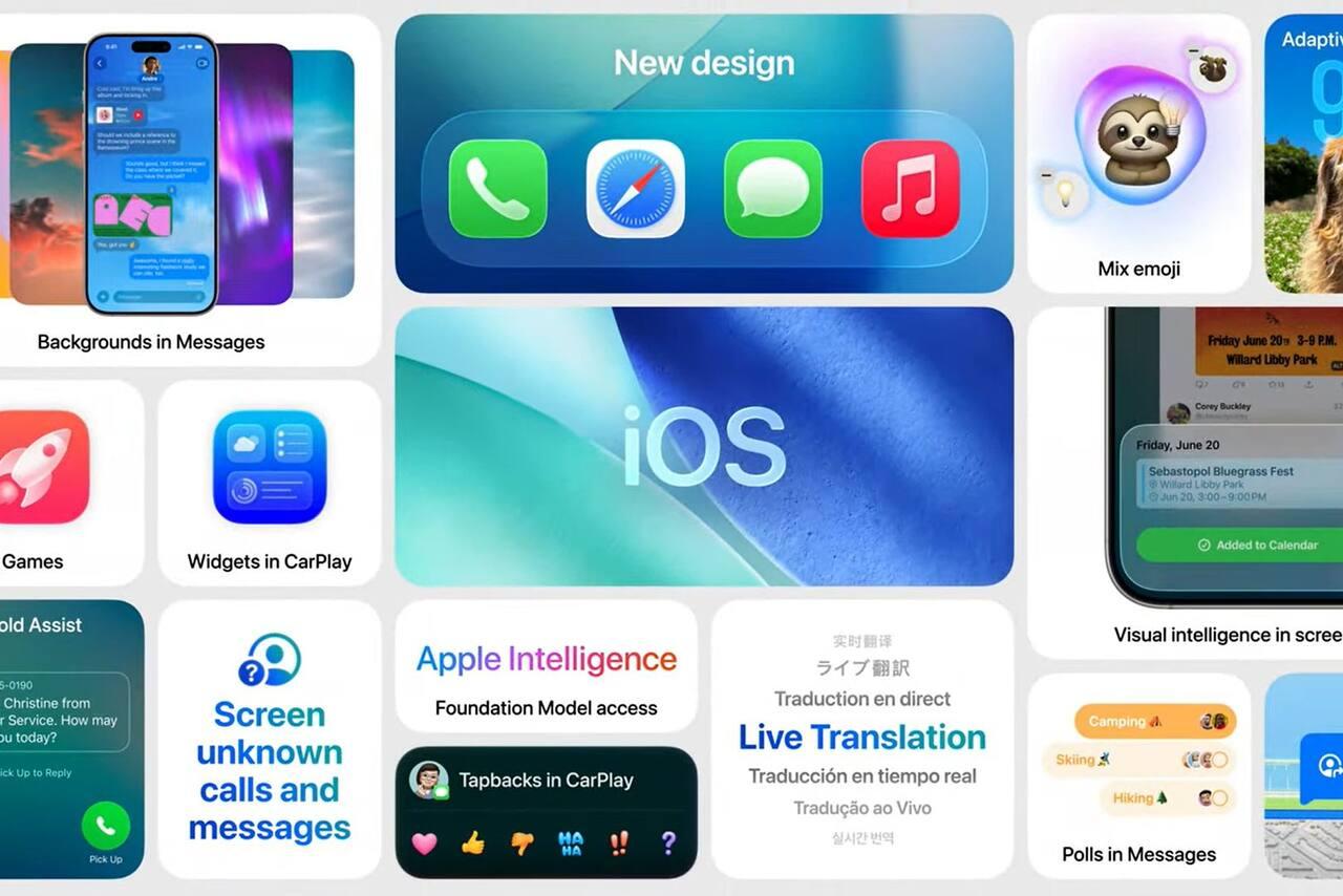 Interfaz Liquid Glass en iOS 26