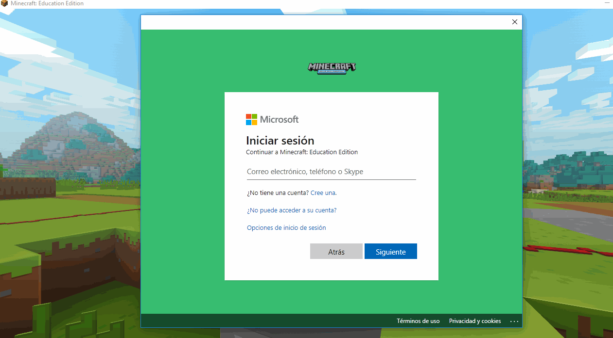 Acceder a Minecraft Education Edition