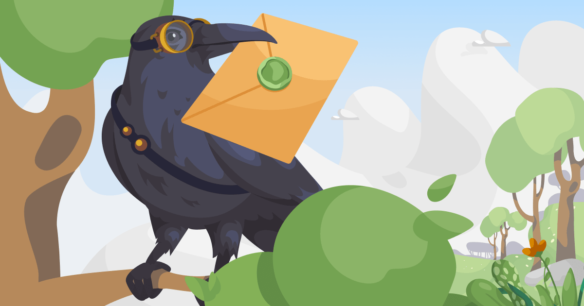 Ilustración de un correo electrónico temporal