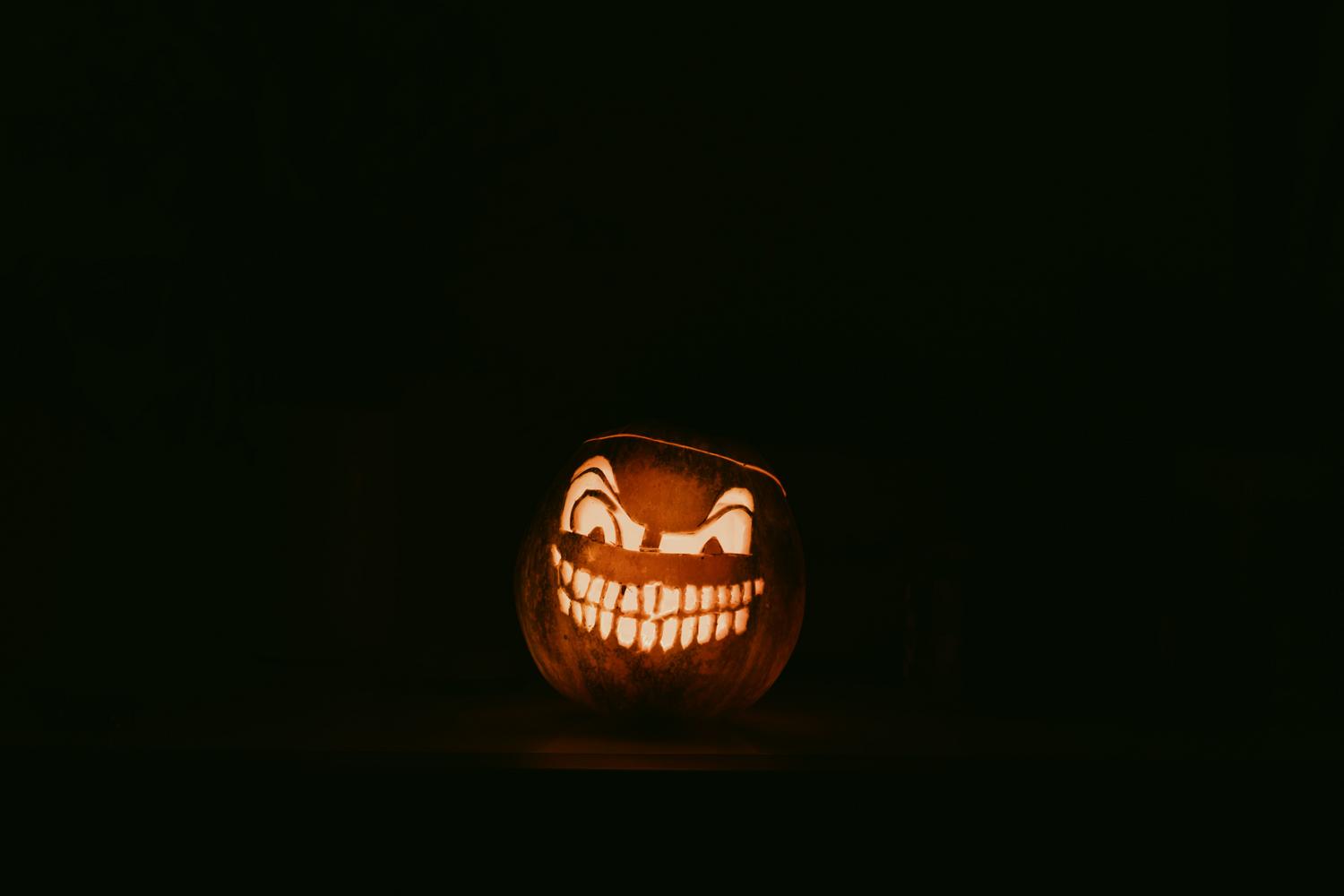 Primer plano de calabaza de Pumpkin Power Orb Skin