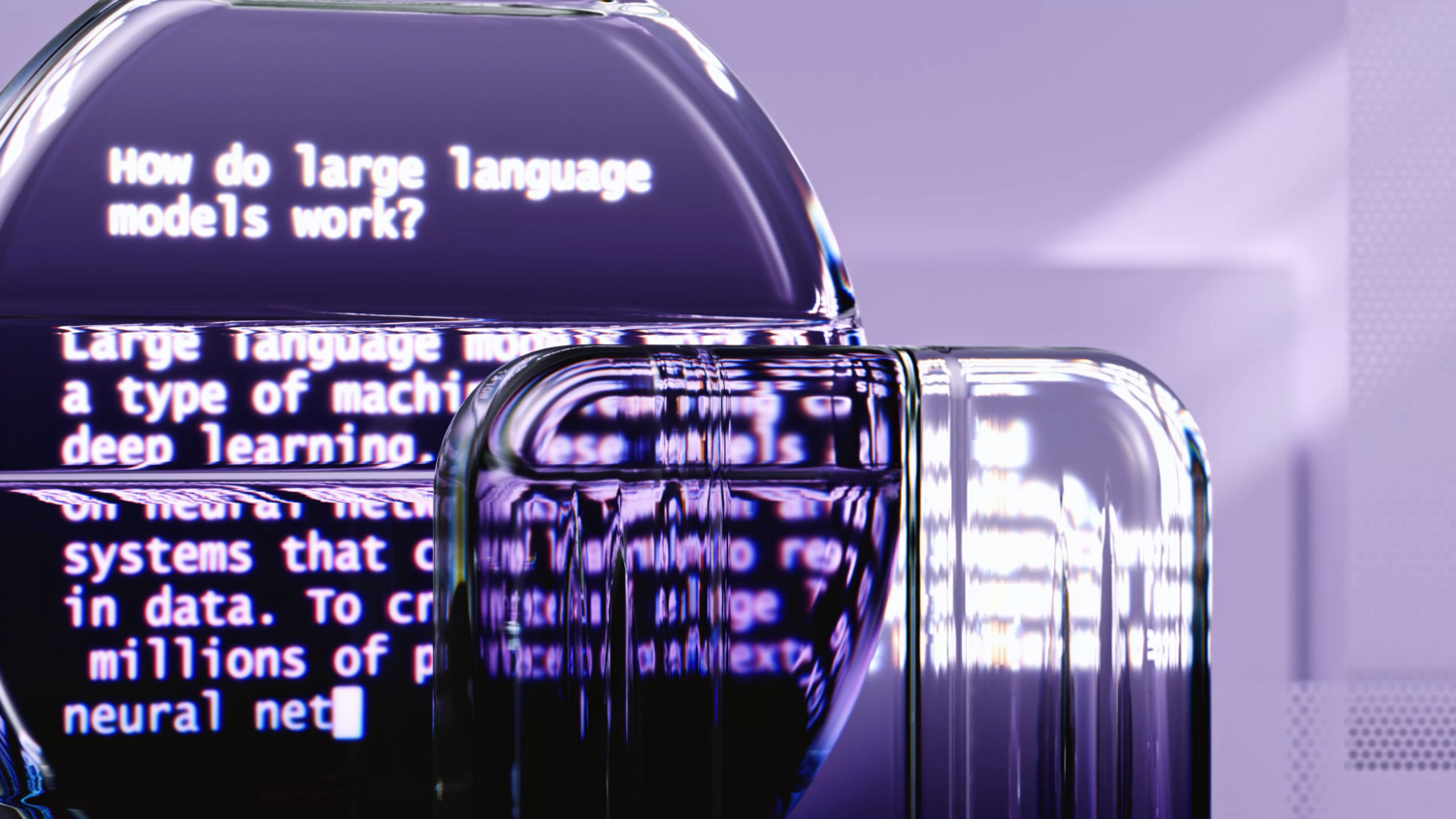 Representación abstracta de modelos de lenguaje grandes y tecnología de IA.